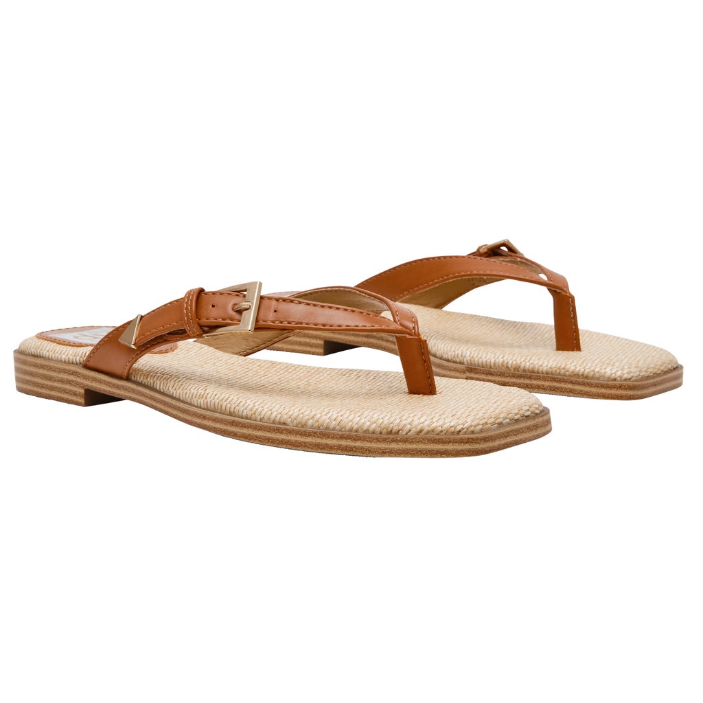 DV Dolce Vita Women's Buckle Sandal, Tan